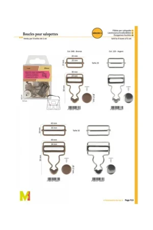 Actieprijs Mediac tuinbroekgesp 25mm zilverkleurig