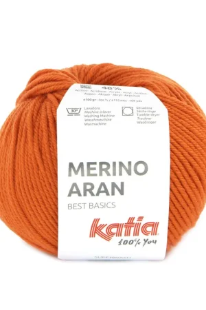 Voordeelprijs Merino Aran Kleurnummer 101 - Intens oranje