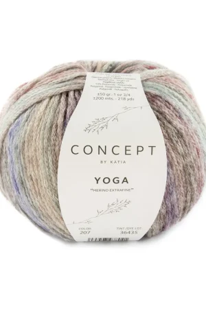 Yoga Kleurnummer 207 - Turquoise-Bruin-Fuchsia Seizoensaanbieding