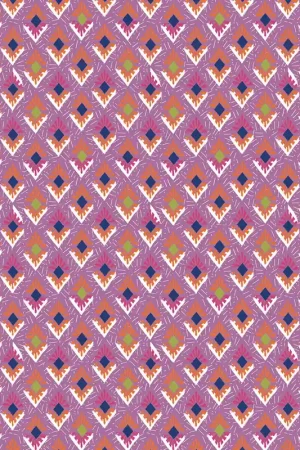 Viscose Chally Print Etnisch Geo Violet Bestseller