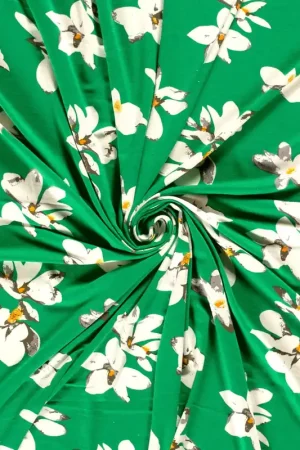 Aanbieding Viscose Jersey bedrukt Bloemen Groen