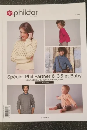 Phildar Nr. 185 Special Phil Partner 6 , 3.5 en Baby met 34 modellen Must-Have