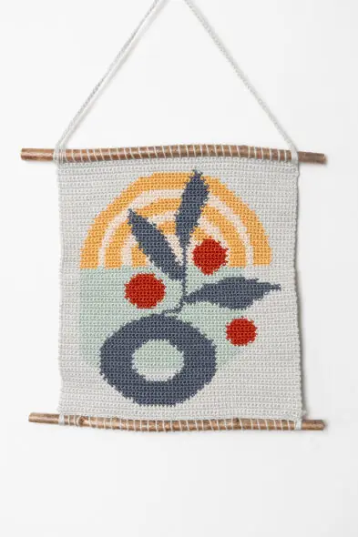 Actieprijs Haakpatroon – Abstracte wandhanger