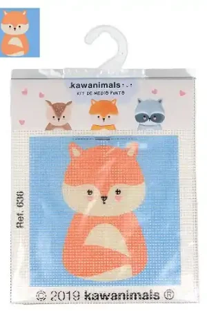 Beperkte Voorraad Borduurpakket voorgedrukt Kawanimals vos