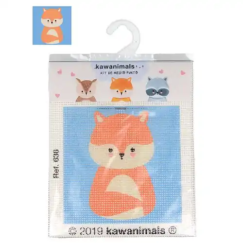 Beperkte Voorraad Borduurpakket voorgedrukt Kawanimals vos