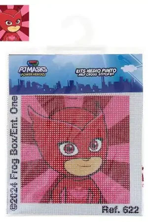 Alleen Vandaag Borduurpakket voorgedrukt PJ Masks Power Heroes Owlette