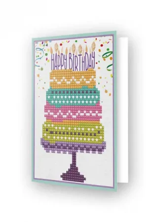 Beste Prijs Diamond Dotz kaart Happy Birthday Cake