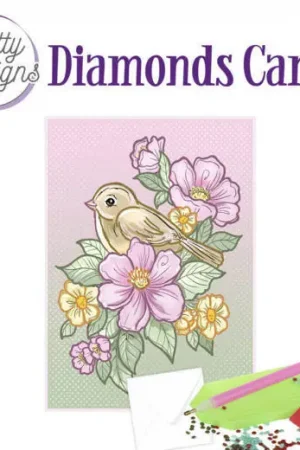 Aanbieding Diamond Painting Dotty Design Diamonds Cards | Birds and Flowers