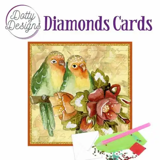 Bestel Nu Diamond Painting Dotty Design Diamonds Cards |Lovebirds