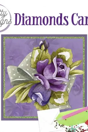 Beste Prijs Diamond Painting Dotty Design Diamonds Cards |Purple Roses