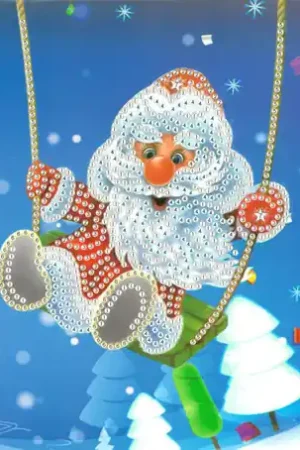 Aanbieding Diamond Painting wenskaart Kerstman