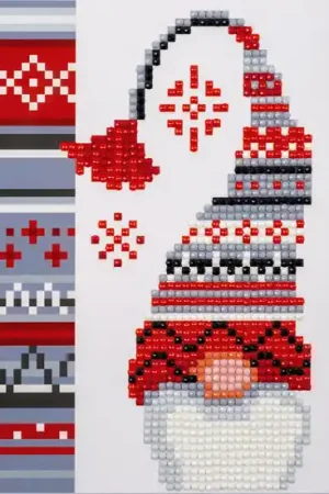 Beperkte Voorraad Diamond painting wenskaart kit Kerstkabouter II