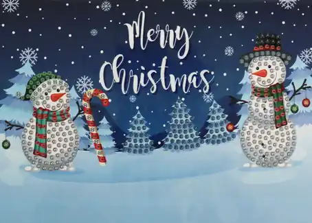 Aanbieding Diamond Painting wenskaart Merry Christmas