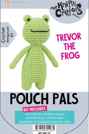 Beste Prijs Pouch Pals haakpakket – Trevor The Frog