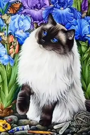 Wizardi Diamond Painting Kit Amongst the Irises WD2419 Merkproduct