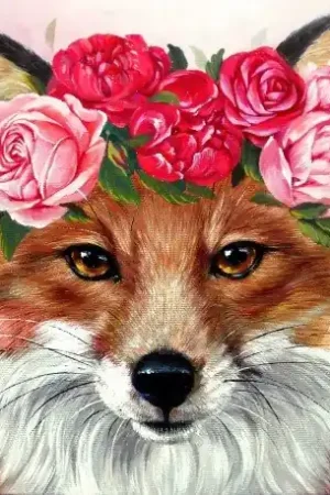 Wizardi Diamond Painting Kit Foxy Lady WD271 Fabrieksprijs