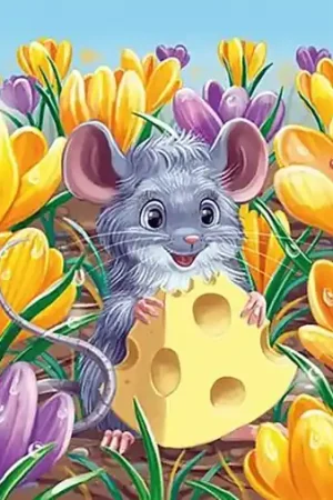 Wizardi Diamond Painting Kit Harvest Mouse WD2452 Bestseller