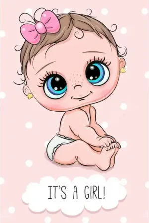 Aanbieding Wizardi Diamond Painting Kit It’s a girl WD3029