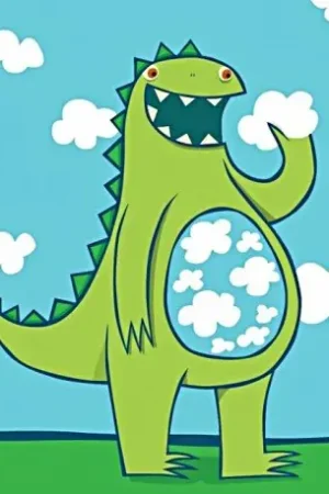 Wizardi Diamond Painting Kit Little Dragon WD279 Uitverkoop