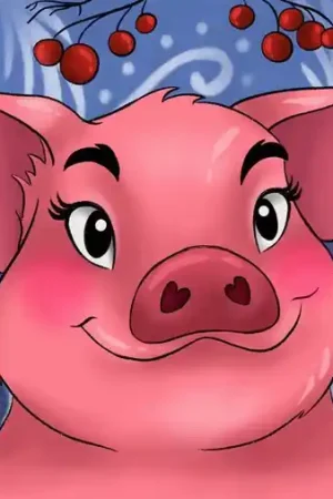 Wizardi Diamond Painting Kit Little Piggy WD2297 Meest Verkocht