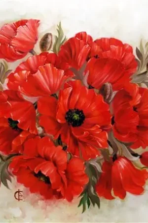 Wizardi Diamond Painting Kit Scarlet Poppies WD2470 Must-Have