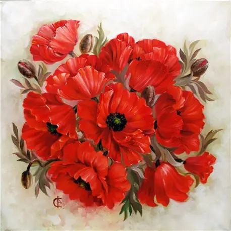 Wizardi Diamond Painting Kit Scarlet Poppies WD2470 Must-Have
