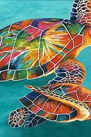 Wizardi Diamond Painting kit Sea Turtles WD064 Express Levering