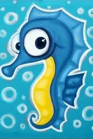 Wizardi Diamond Painting Kit Seahorse WD2366 Laatste Versie