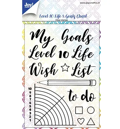 Tijdelijk Beschikbaar Clear Stamps – Joy! Crafts – Level 10 Life & Goals Chart – 6410/0518
